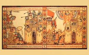 Weapons used in the siege and defense of castles in the 13th century by Unknown